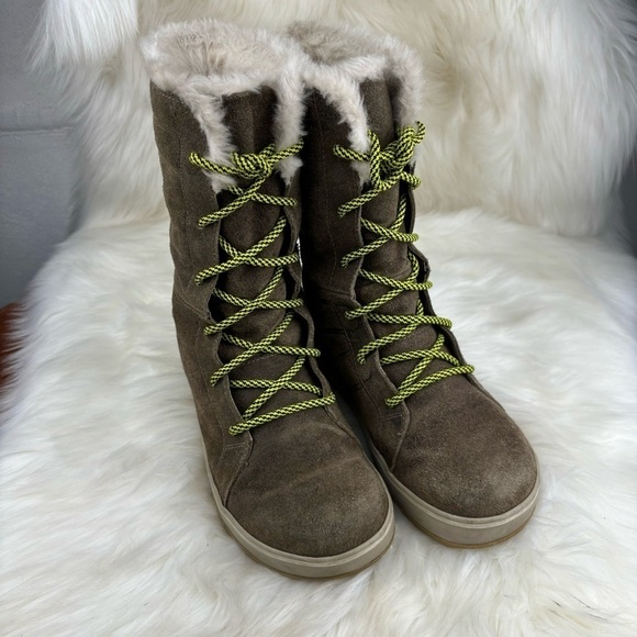 SOREL GLACY LACE UP WINTER BOOTS SIZE 6 - Picture 3 of 12
